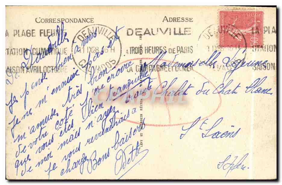 Deauville — L'Hôtel Royal vu des Jardins du Casino — Wybo, Archiv — LL — Verso