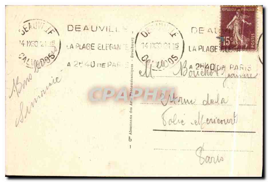 Deauville - Plage Fleurie - Royal-Hotel et Boulevard Cornuché — Achterkant