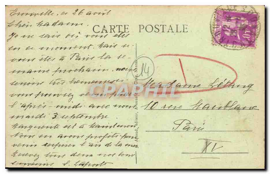 Deauville, "La Plage Fleurie" - Le Royal Hôtel — Verso