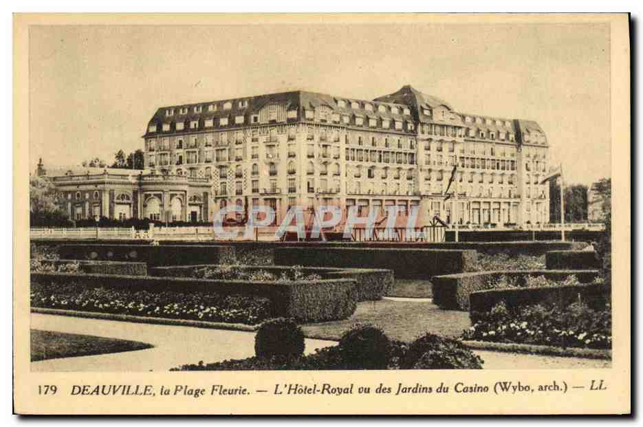 Deauville, la Plage Fleurie — L'Hôtel-Royal ou des Jardins du Casino (Wybo, arch.) — LL