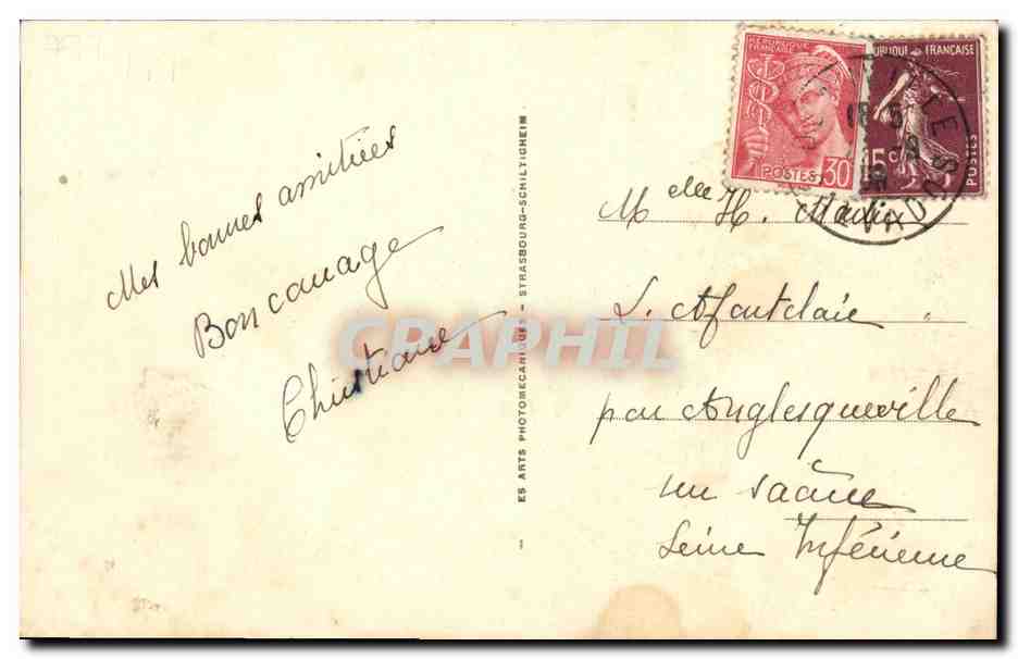 Deauville-Plage Fleurie — Das Royal Hotel (G. Wybo, arch.) und die Gärten — Rückseite