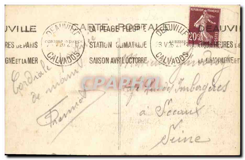 Deauville — Royal Hôtel — G. F. Le Housse, n° 481 — Reverso