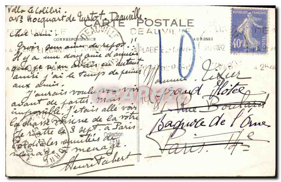 Deauville - Die Blühende Strand - Le Royal und die Tennisplätze - G. F. Le Havre — Rückseite