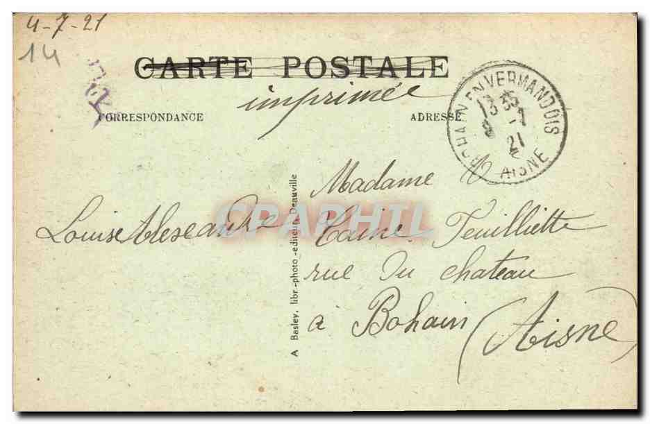 Deauville — Le Royal Hôtel — éditeur A. Basley, n°105 — Reverso