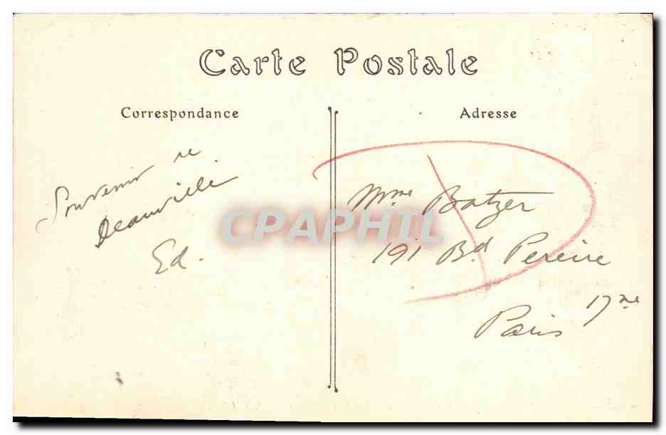 Deauville-La-Plage-Fleurie — Le Royal-Hôtel — ND. Phot. n°867 — Verso
