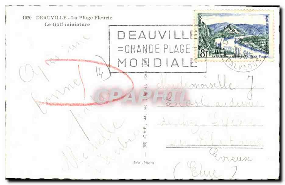 Deauville - Le Golf miniature — La Plage Fleurie — Réal-Photo — Verso