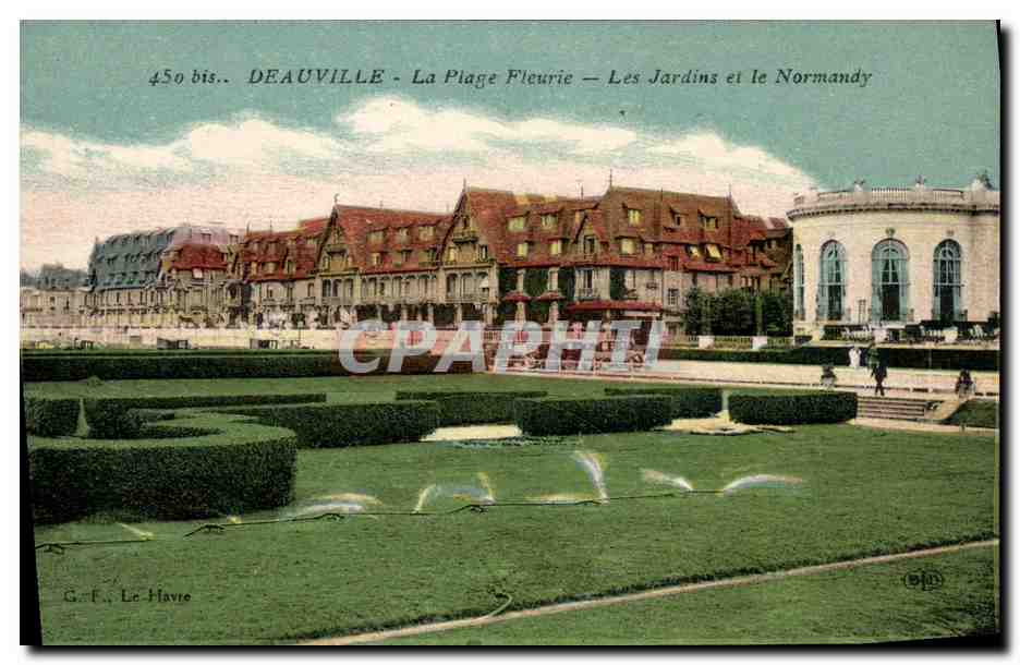 Deauville - La Plage Fleurie — Les Jardins et le Normandy — G.F., Le Havre