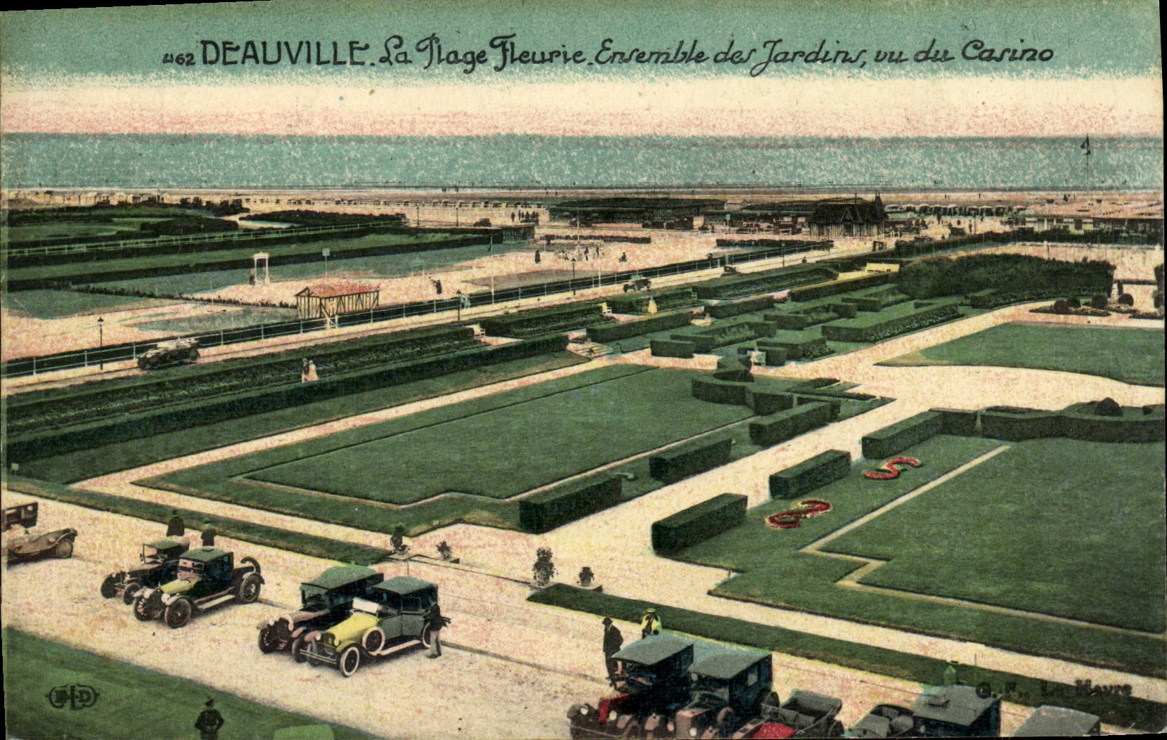 Deauville — La Plage Fleurie. Ensemble des Jardins, aus Sicht des Casinos — G.F. Le Maure, n° 2162