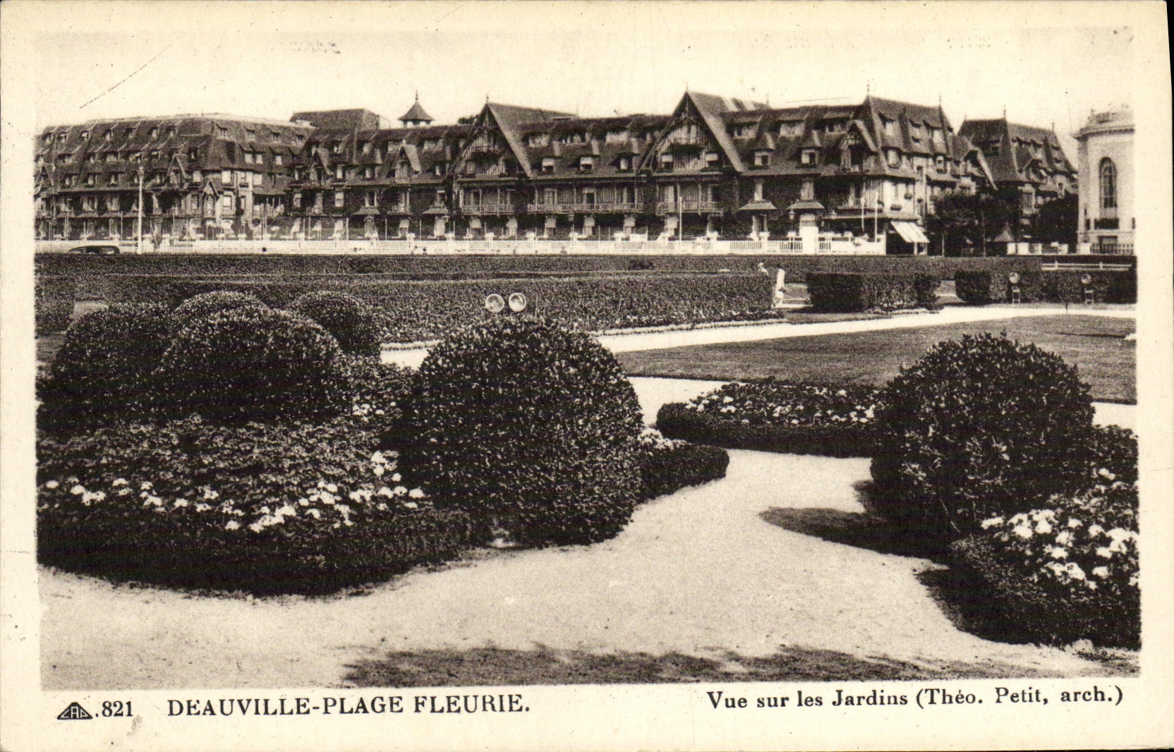 Deauville-Plage Fleurie — Ansicht der Gärten — Théo. Petit, arch.