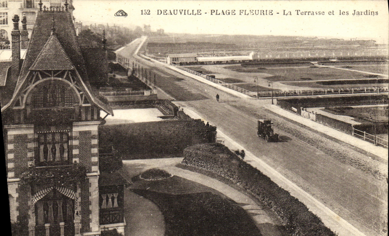 Deauville - Plage Fleurie - La Terrasse et les Jardins — éditeur G.° Asseline de la Photo-Graphie - Bruxelles, n° 152