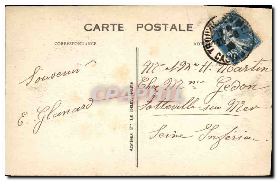 Deauville — Le Casino et Normandy-Hôtel — G. F. Le Havre, n°445 — Rückseite