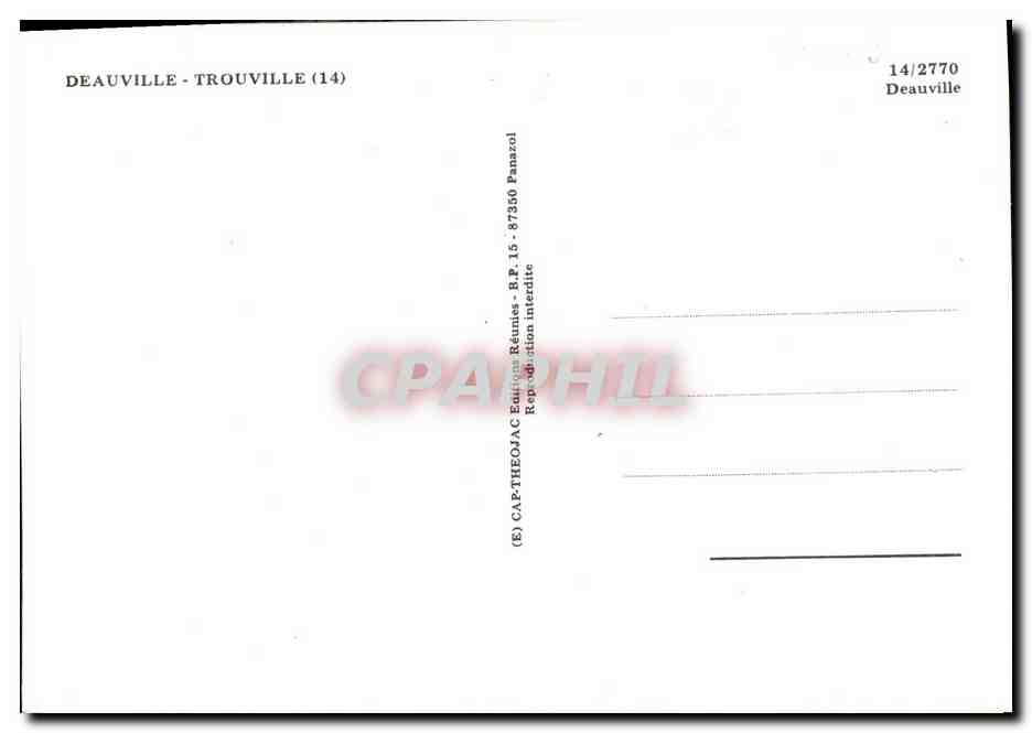 CPM Deauville Trouville Yachts Casino Moureaux — Verso