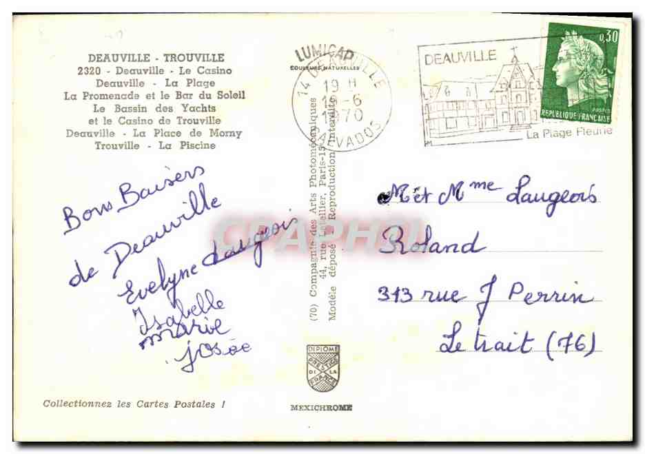 Beaunville - Trouville — Carte postale panoramique — LUMICAP — Rückseite
