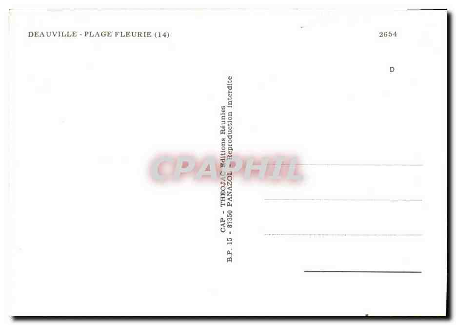 CPM Deauville Plage Fleurie Gare Ferme du coteau Eglise St Augustin  — Verso