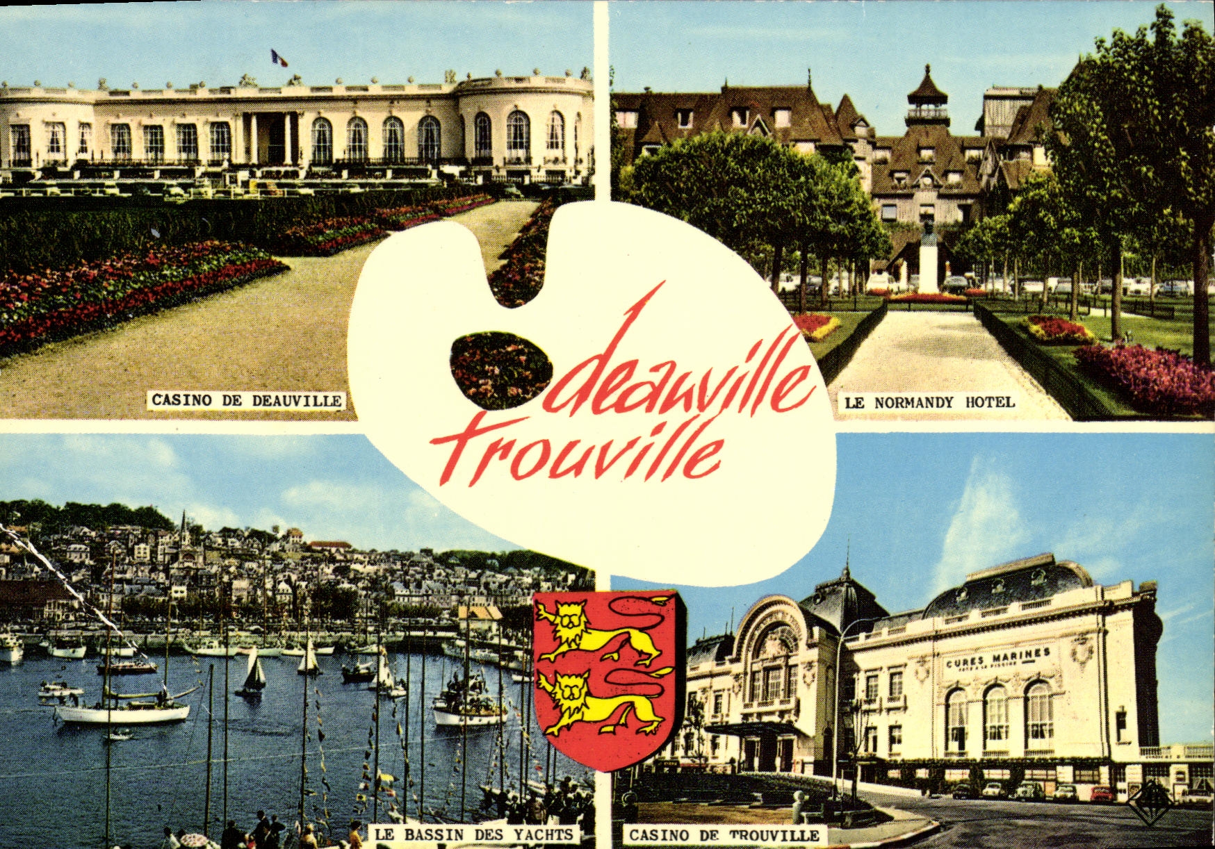 CPM Deauville Trouville Casino Normandy Hotel Bassin des yachts 