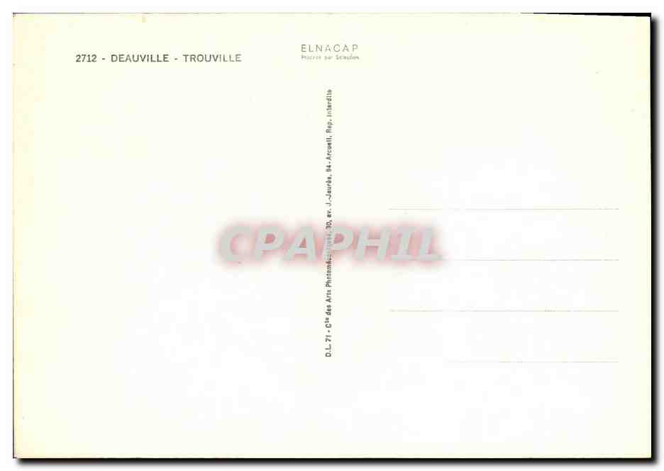 CPM Deauville Trouville Casino Normandy Hotel Bassin des yachts  — Verso