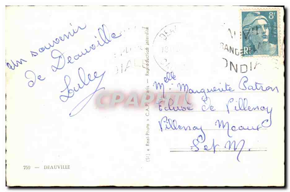 Deauville — Souvenir de Deauville — C.A. Photo Paris — Rückseite