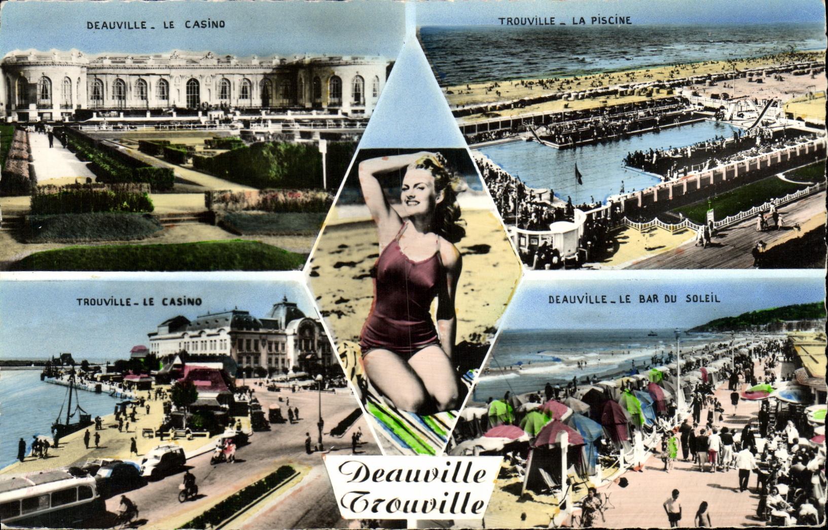 Deauville et Trouville — Lieux touristiques et plage — Réal-Photo, n°2128