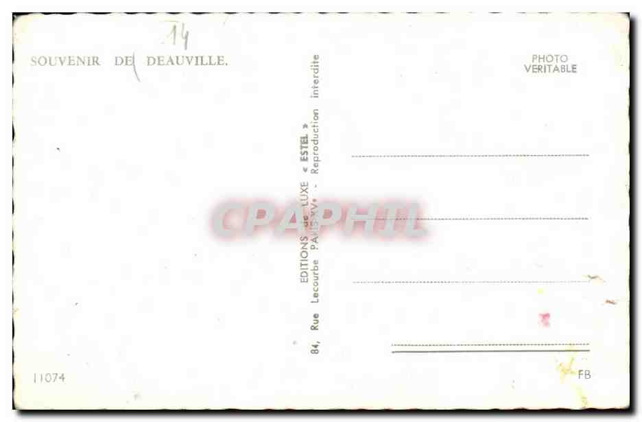 Deauville — Souvenir de Deauville — Éditions Lecourbe — Verso