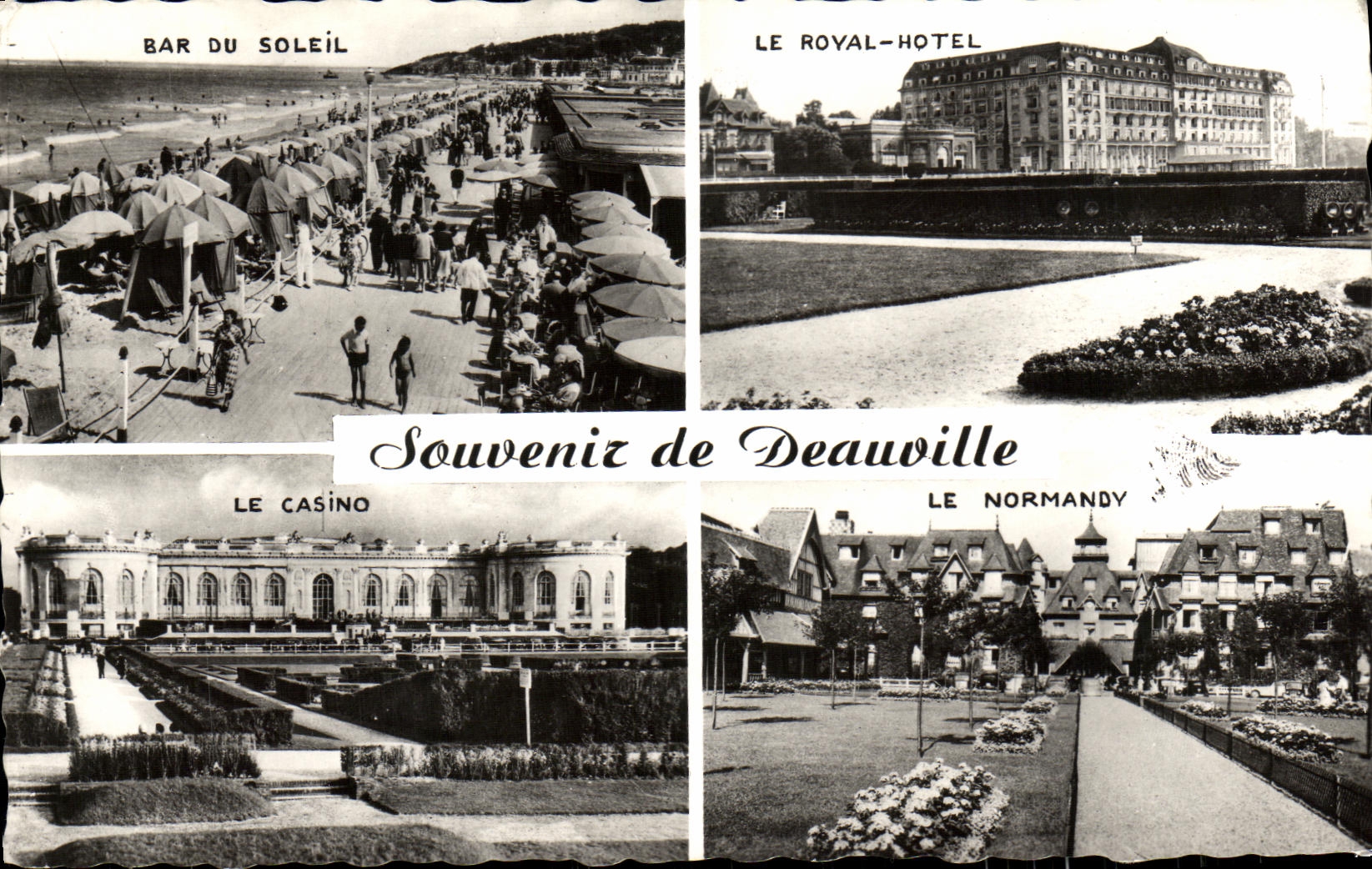 Deauville — Bar du Soleil, Le Royal-Hôtel, Le Casino, Le Normandy — Souvenir de Deauville