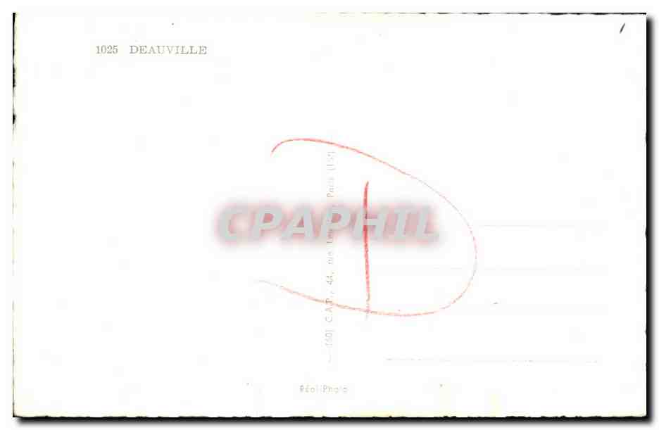 Deauville — Le Casino, Le Normandy-Hotel, La Plage, Le Royal — CPAPHIL 1025 — Verso