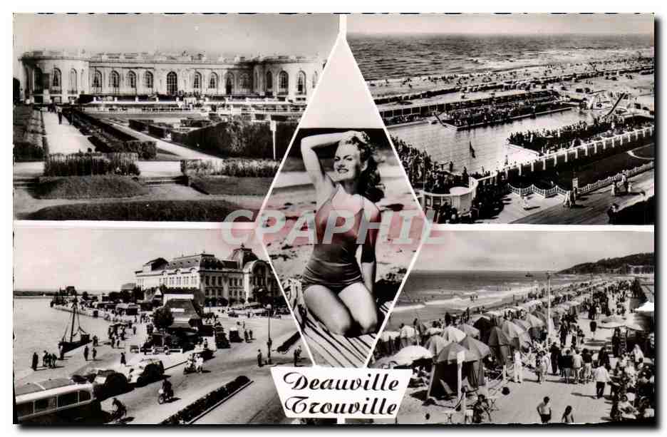 Deauville - Trouville — collage de scènes touristiques — Réal-Photo