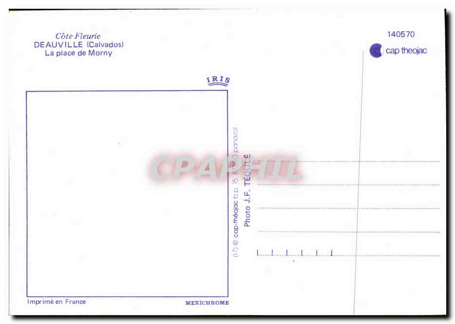 CPM Deauville La Place de Morny — Verso