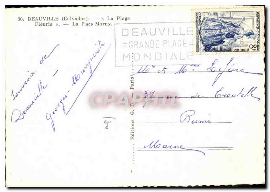 Deauville — La Place Morny — Éditions G. D. Paris — Reverso