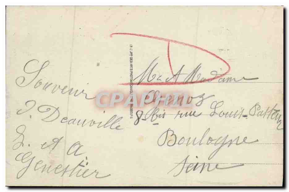 Deauville - La Plage Fleurie - La Place Morny — éditeur J. Deauville, n° 242 — Verso