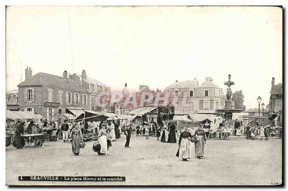 Deauville - La plaza Morny y el mercado