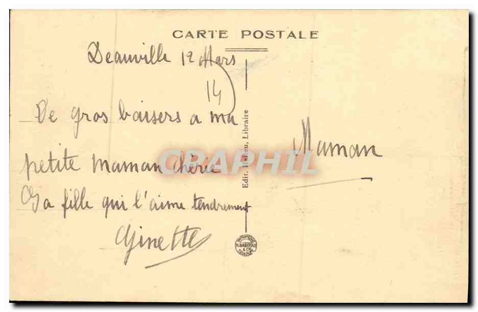 CPA Deauville sur Mer Place de Morny — Rückseite