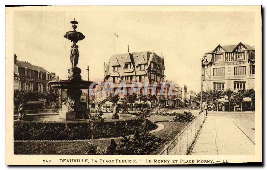 Deauville, La Plage Fleurie — Le Morny et Place Morny — LL
