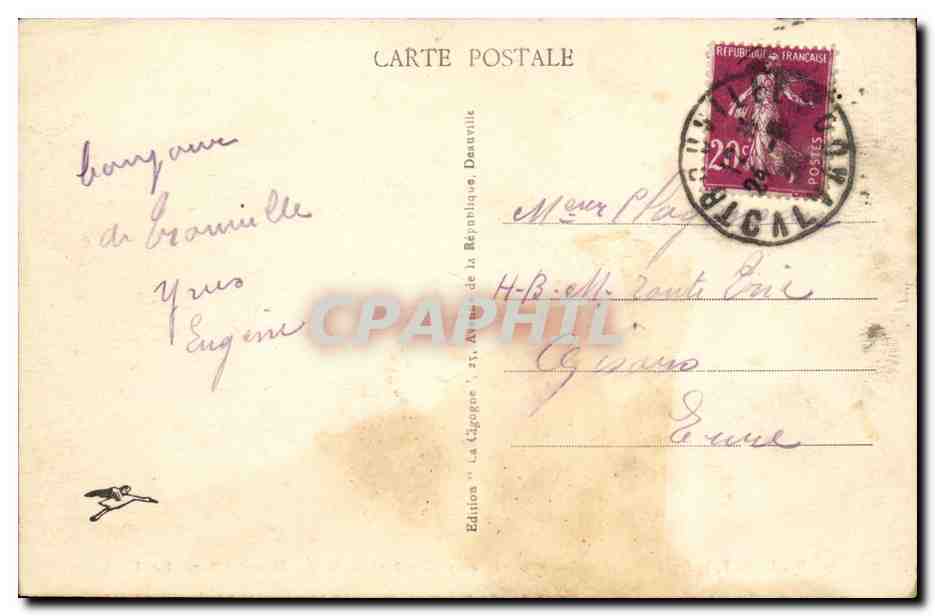 Deauville, la Plage Fleurie - Place et Hôtel Morny - Édition 'La Cigogne' — Rückseite