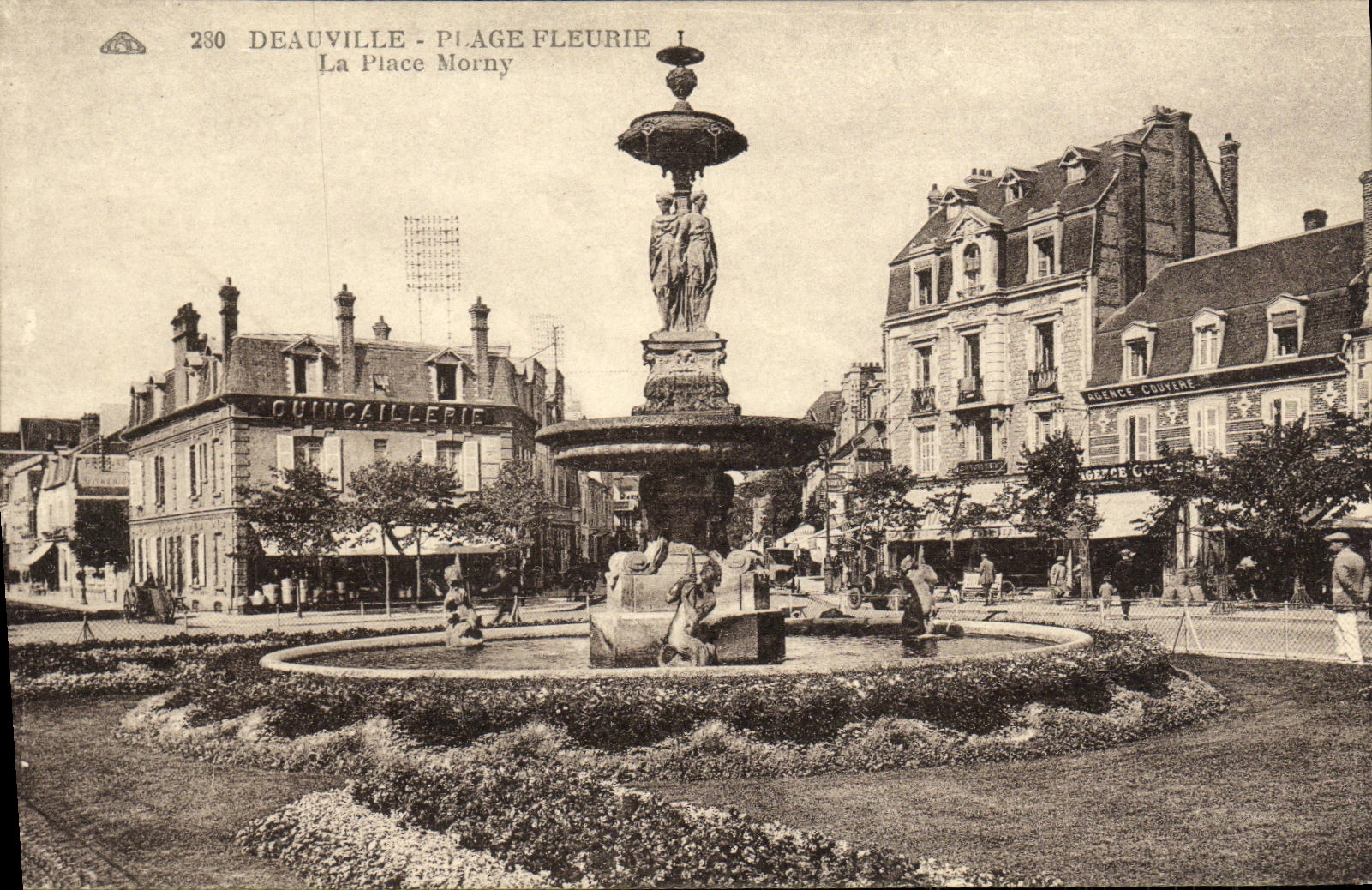 CPA Deauville Plage Fleurie La Place Morny