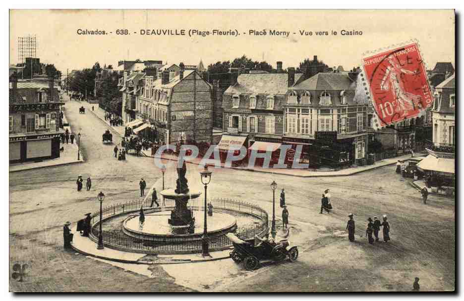 Deauville (Flower Beach) - Place Morny - View towards the Casino
