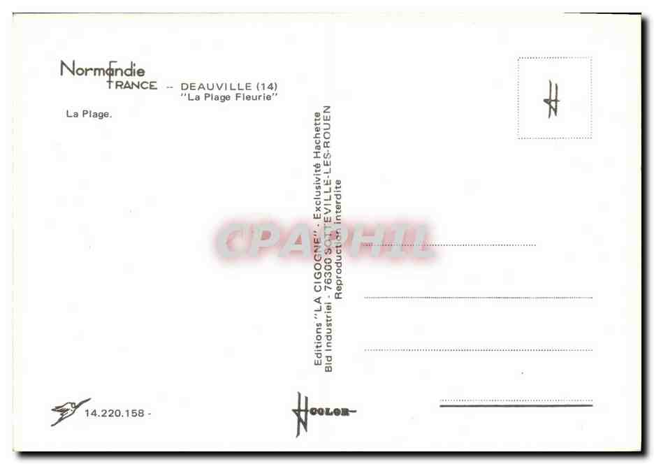CPM Deauville La Plage Fleurie — Verso