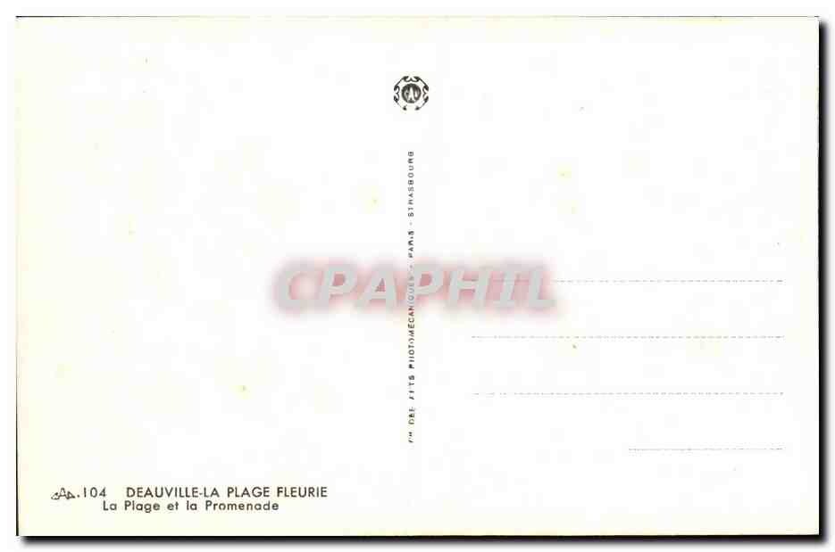 Deauville — La Plage et la Promenade — éditeur AP.104 — Rückseite