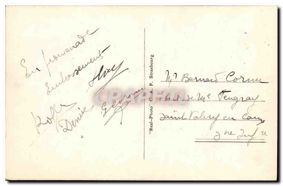 Deauville - La Plage et les Planches — CPA n°443 — éditeur 'Real-Photo' G.A.P. Strasbourg — Reverso