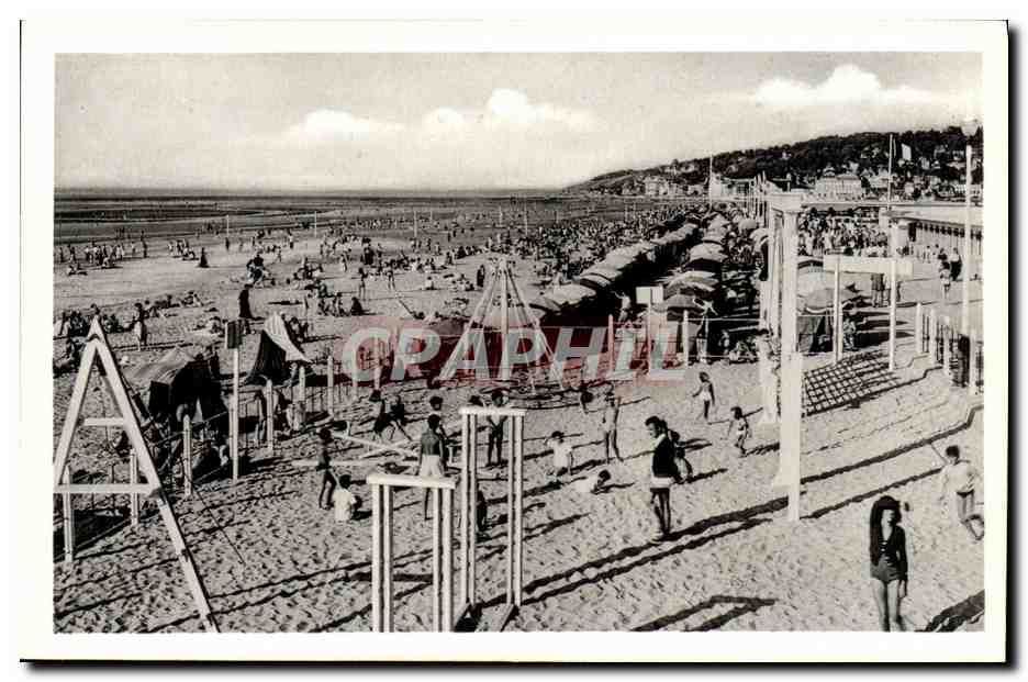 Deauville-La Plage Fleurie — Les Jeux et vue générale de la Plage — C° EPP Arts Photomécanique Paris