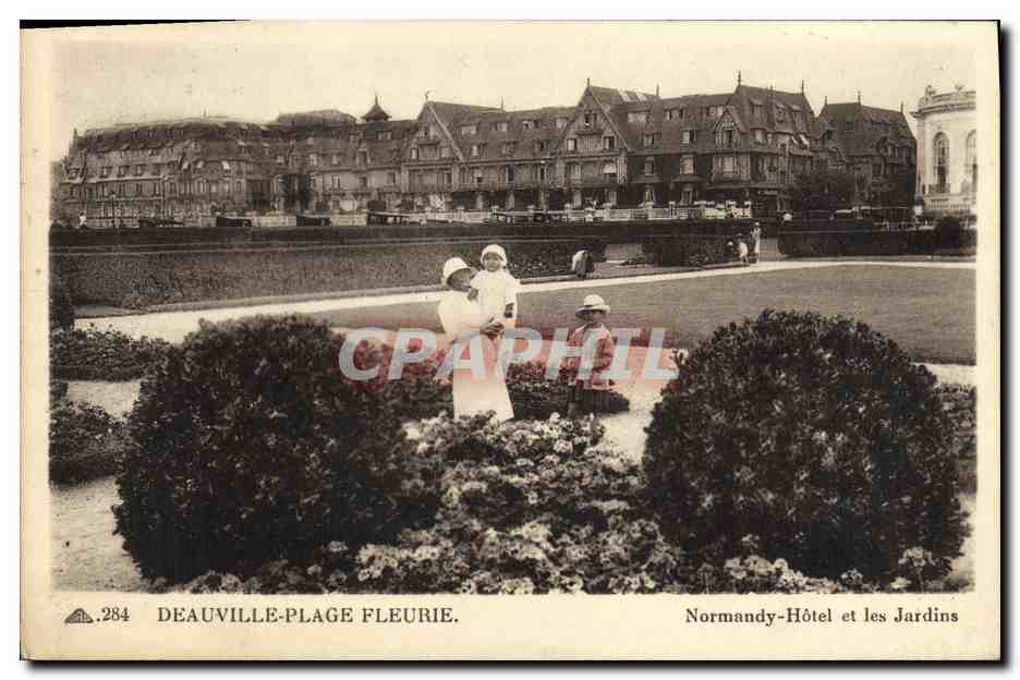 Deauville-Plage Fleurie — Normandy-Hôtel et les Jardins — CPAPHIL n°284