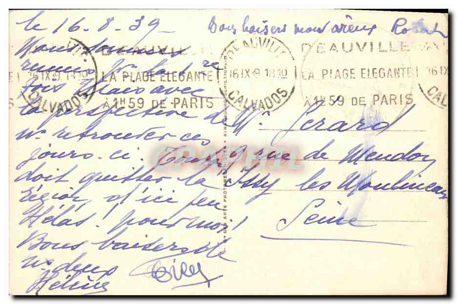 Deauville-Plage Fleurie — Normandy-Hôtel et les Jardins — CPAPHIL n°284 — Reverso