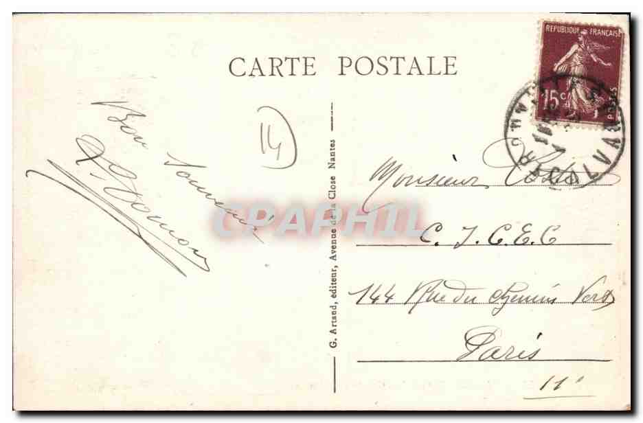 Deauville, "La Plage Fleurie" — Groupe de baigneurs — G. Arraud, éditeur, n°30 — Verso