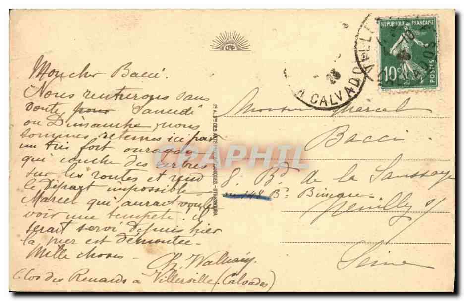 Deauville - La Plage Fleurie - La Plage et les Hauteurs de Trouville — Éditeur : CPA 167 — Rückseite