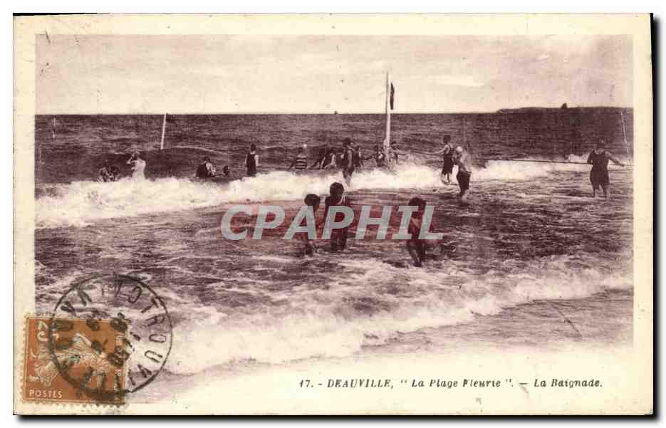 Deauville, "La Plage Fleurie" — La Baignade — G. Artaud, éditeur, n° 47
