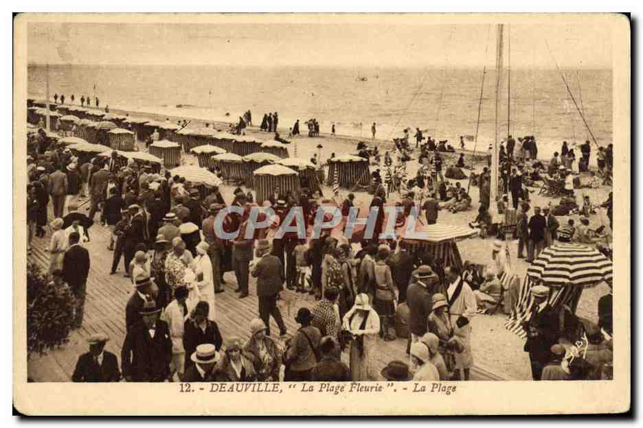 CPA Deauville La Plage Fleurie La Plage