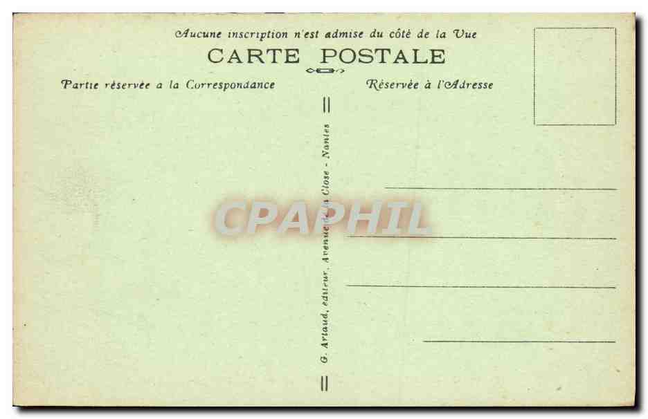 Deauville "La Plage Fleurie" — La Plage à l'heure du Bain — G. Arlaud, éditeur, Nantes — Verso