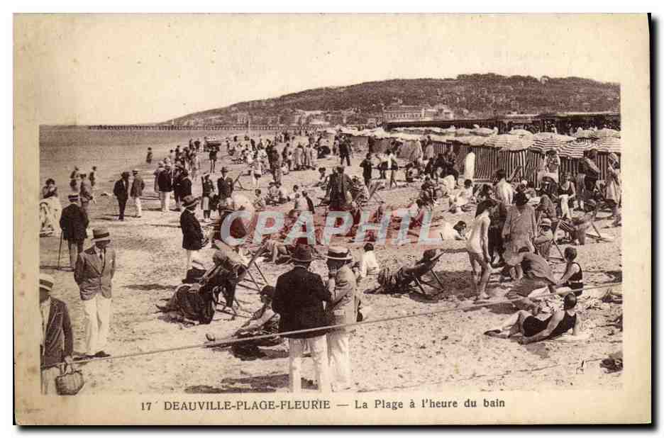 Deauville-Plage-Fleurie — La Plage à l'heure du bain