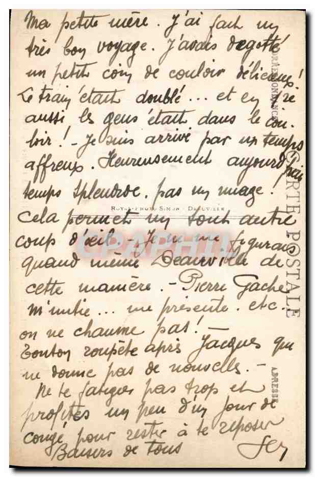 Deauville-Plage-Fleurie — La Plage à l'heure du bain — Verso