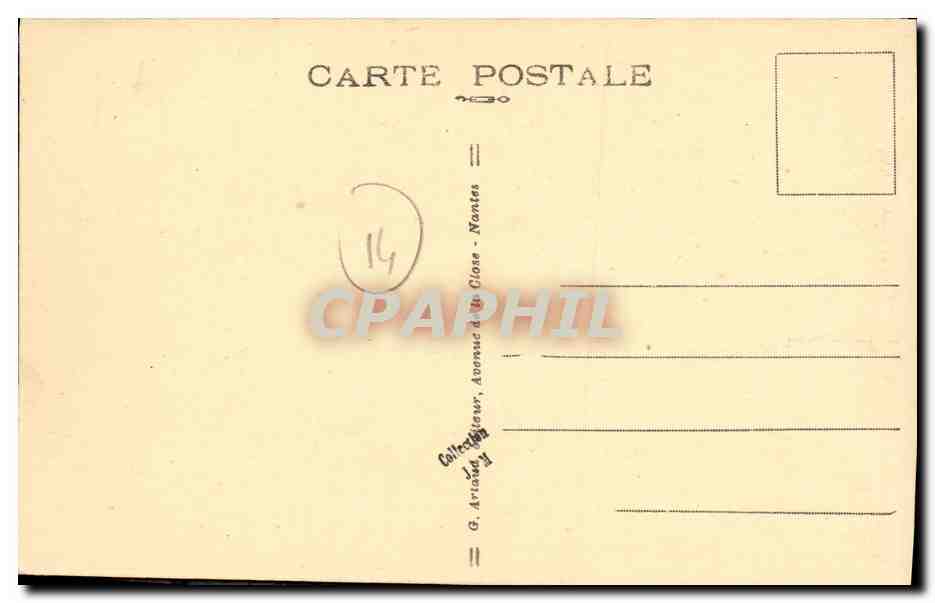 Deauville, « La Plage Fleurie » — La Plage à marée basse. — Verso
