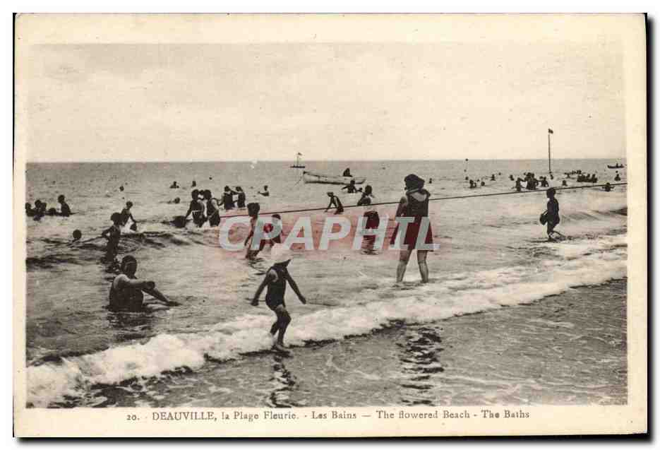 Deauville, la Plage Fleurie — Les Bains — The Flowered Beach — The Baths